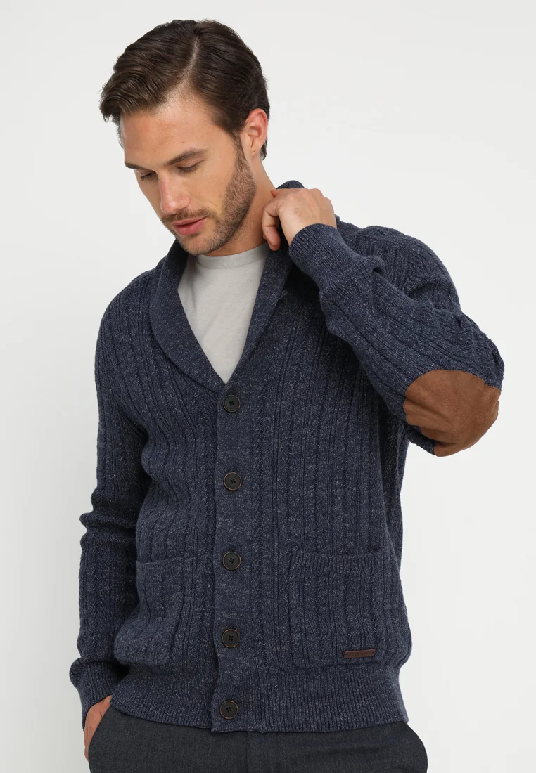 Authentic Pier One Cardigan - mottled blue Clothing Knitwear Cardigans