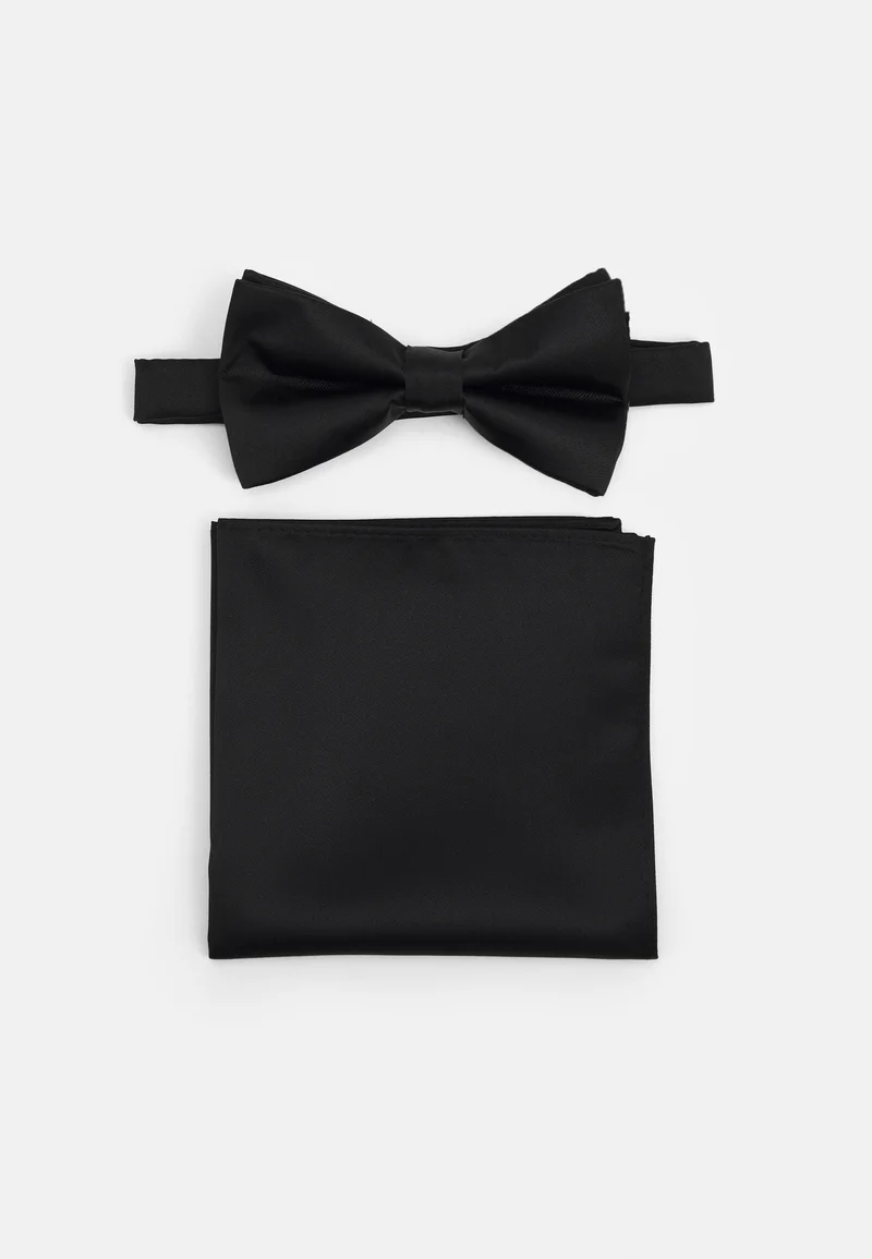 classic fashion trend Pier One SET - Pocket square  black Accessories Ties & accessories Bow Ties