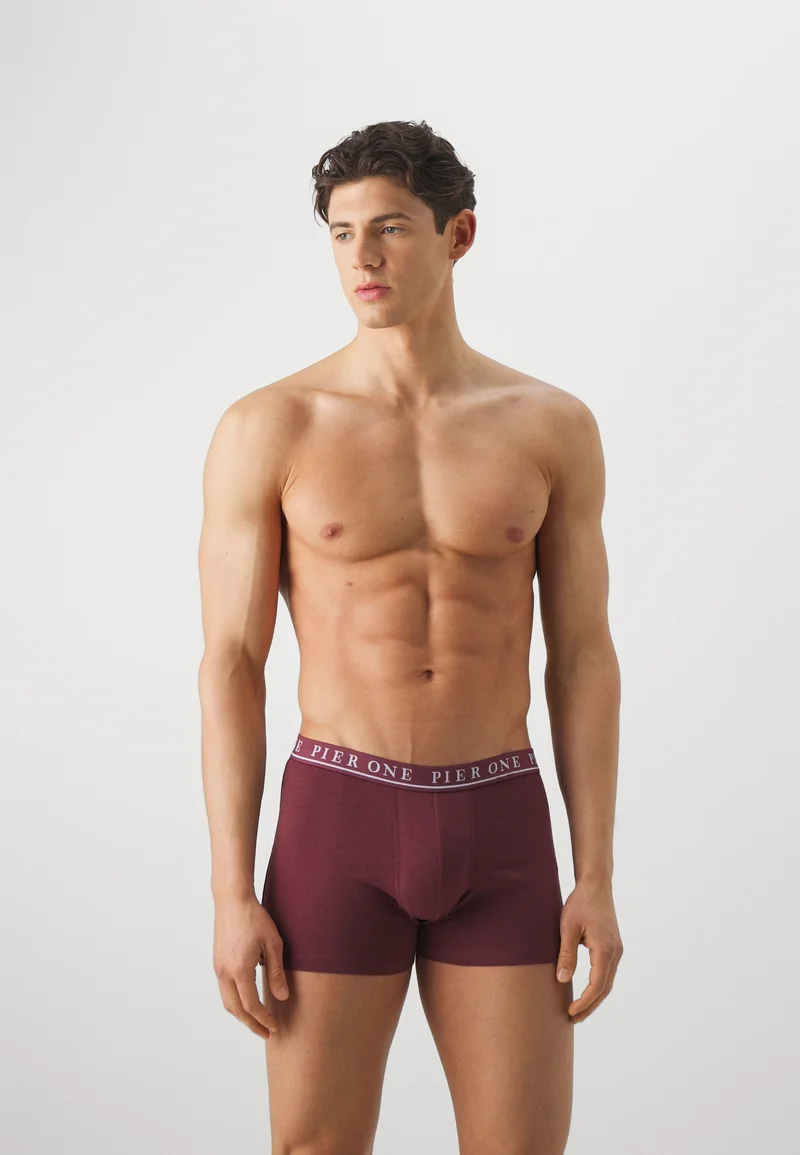 UK Factory Outlet Pier One 5 PACK - Pants bordeaux/black Clothing Underwear & Socks Underpants Boxer shorts