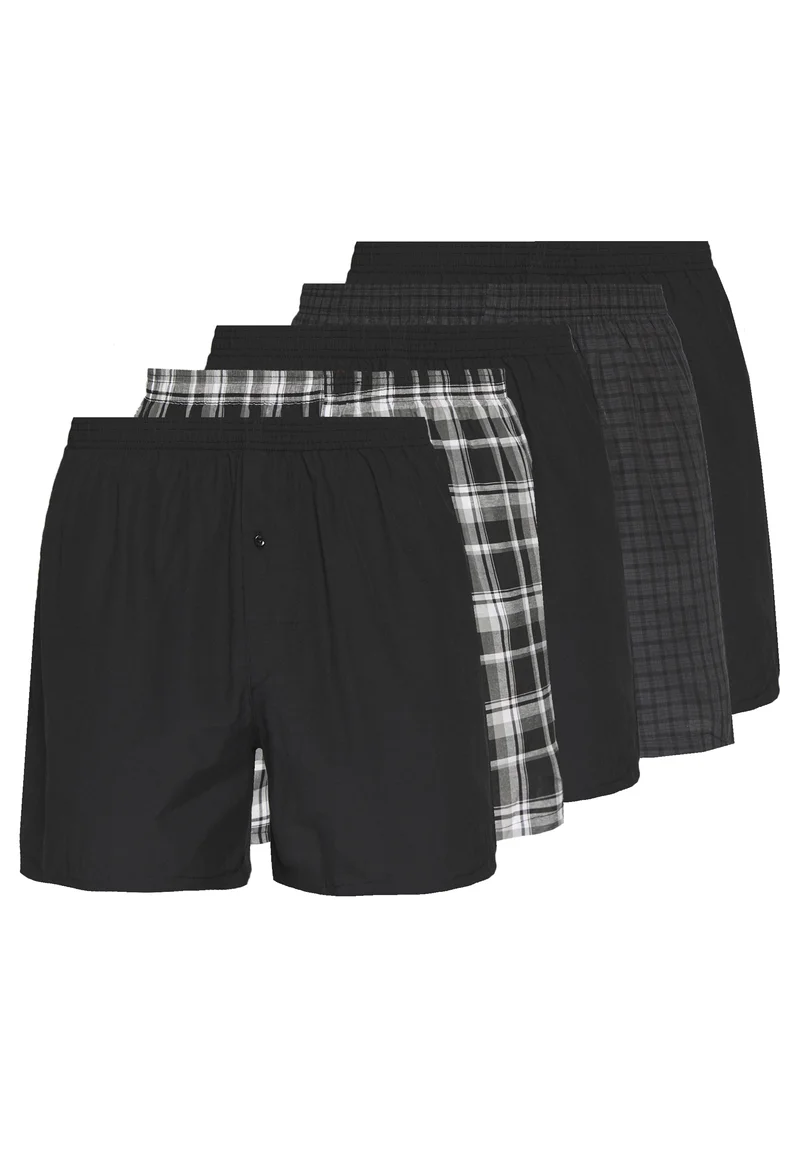 recognized brands Pier One 5 PACK - Boxer shorts black Clothing Underwear & Socks Underpants Boxer shorts
