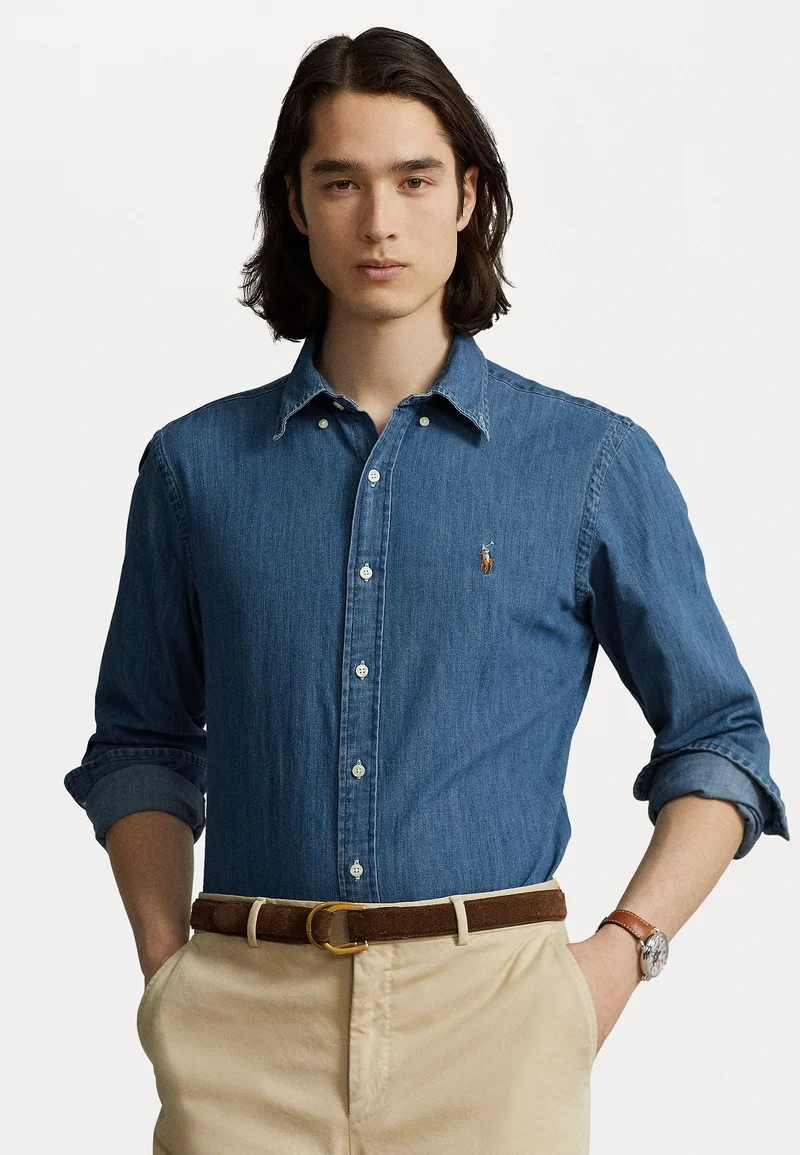 top brands Polo Ralph Lauren CUSTOM FIT SHIRT - Shirt denim Clothing Shirts Casual Shirts
