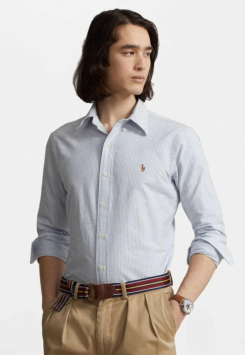 luxurious Collection Polo Ralph Lauren CUSTOM FIT OXFORD SHIRT - Shirt blue/white  Clothing Shirts Casual Shirts