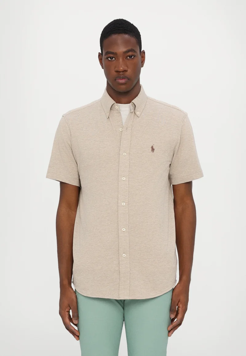 On Sale Polo Ralph Lauren SHORT SLEEVE SHIRT - Shirt tuscan beige heather Clothing Shirts Casual Shirts