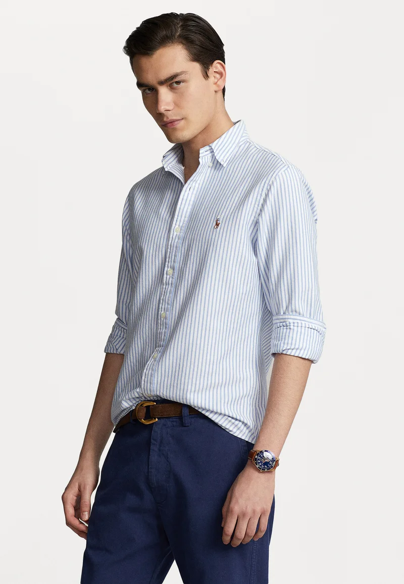 100% top quality Polo Ralph Lauren SLIM FIT STRIPED OXFORD SHIRT - Shirt basic blue/white Clothing Sale Shirts Business Shirts