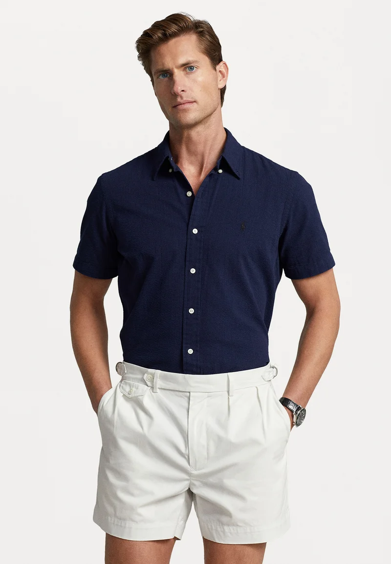quality and quantity assured Polo Ralph Lauren CUSTOM FIT SEERSUCKER SHIRT - Shirt astoria navy Clothing Shirts Casual Shirts
