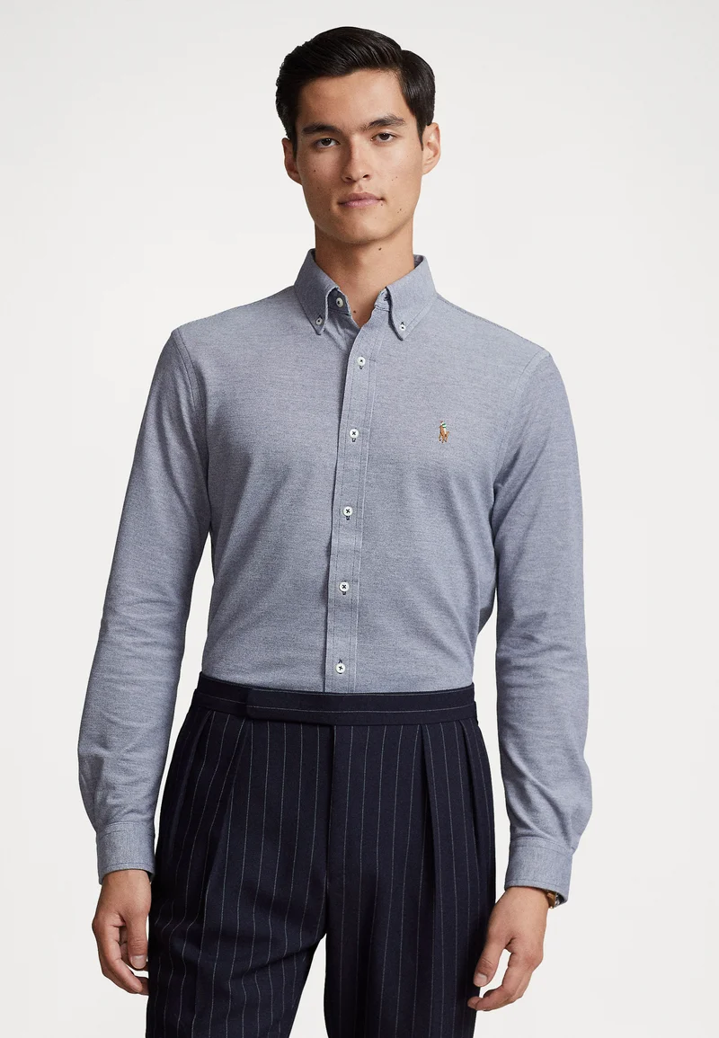 100% top quality Polo Ralph Lauren KNIT OXFORD SHIRT - Shirt newport navy Clothing Shirts Casual Shirts