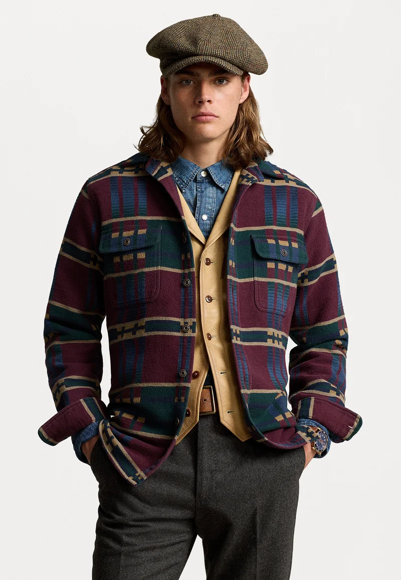 Online Retailer Polo Ralph Lauren CLASSIC FIT FLANNEL JACQUARD WORKSHIRT - Shirt wine multi Clothing Sale Shirts Business Shirts