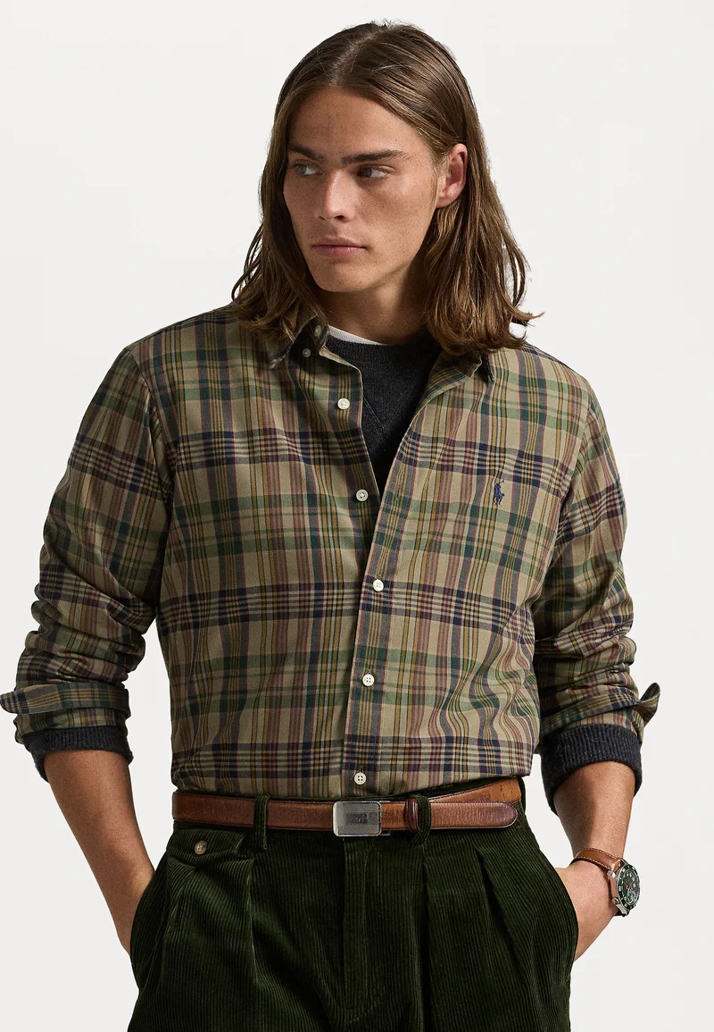 Outlet Seller 2017 Polo Ralph Lauren CUSTOM FIT PLAID PERFORMANCE SHIRT - Shirt khaki navy multi Clothing Shirts Casual Shirts