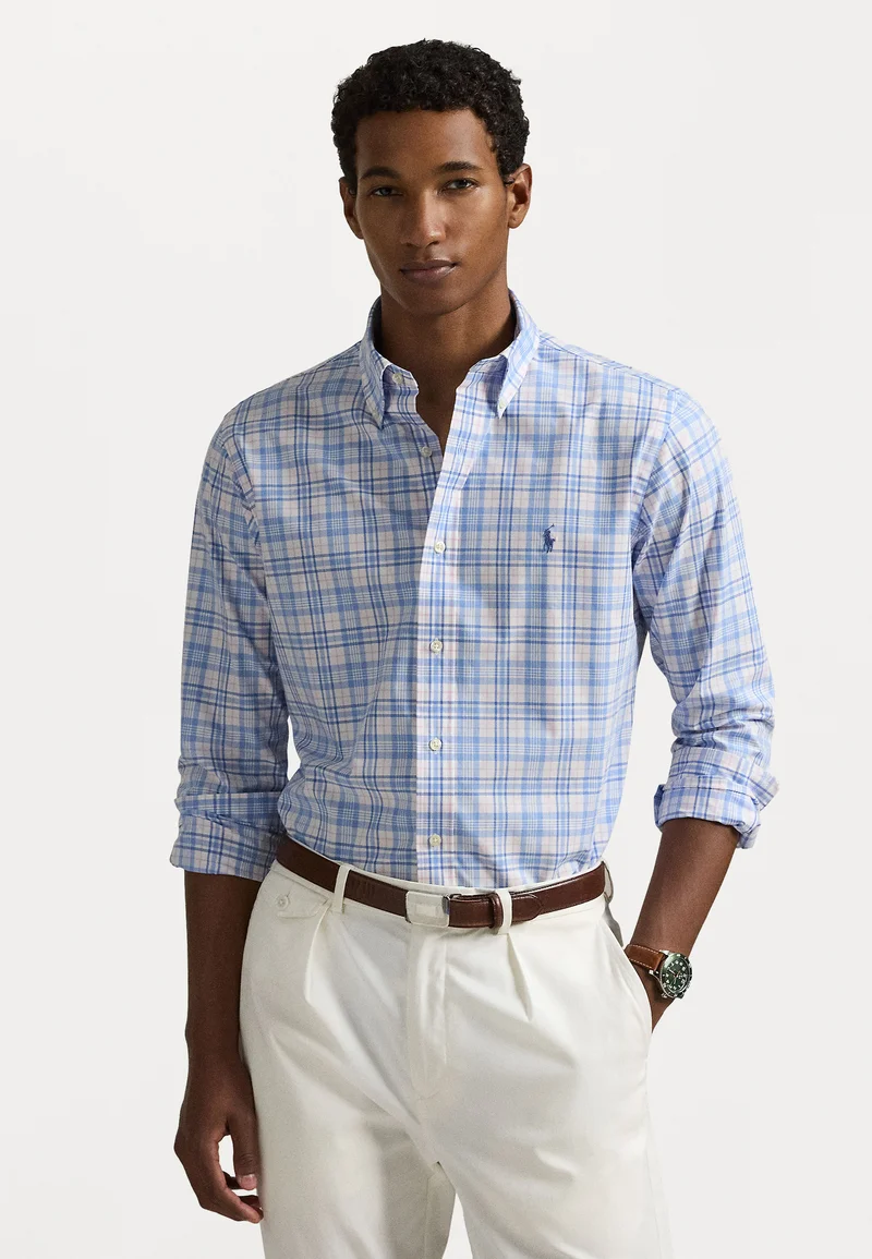 large discount Polo Ralph Lauren CUSTOM FIT CHECKED STRETCH POPLIN SHIRT - Shirt blue/pink multi Clothing Shirts Casual Shirts