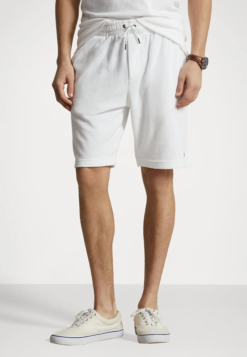 New Arrival Polo Ralph Lauren TERRY DRAWSTRING SHORT - Tracksuit bottoms white Clothing Shorts Casual Shorts