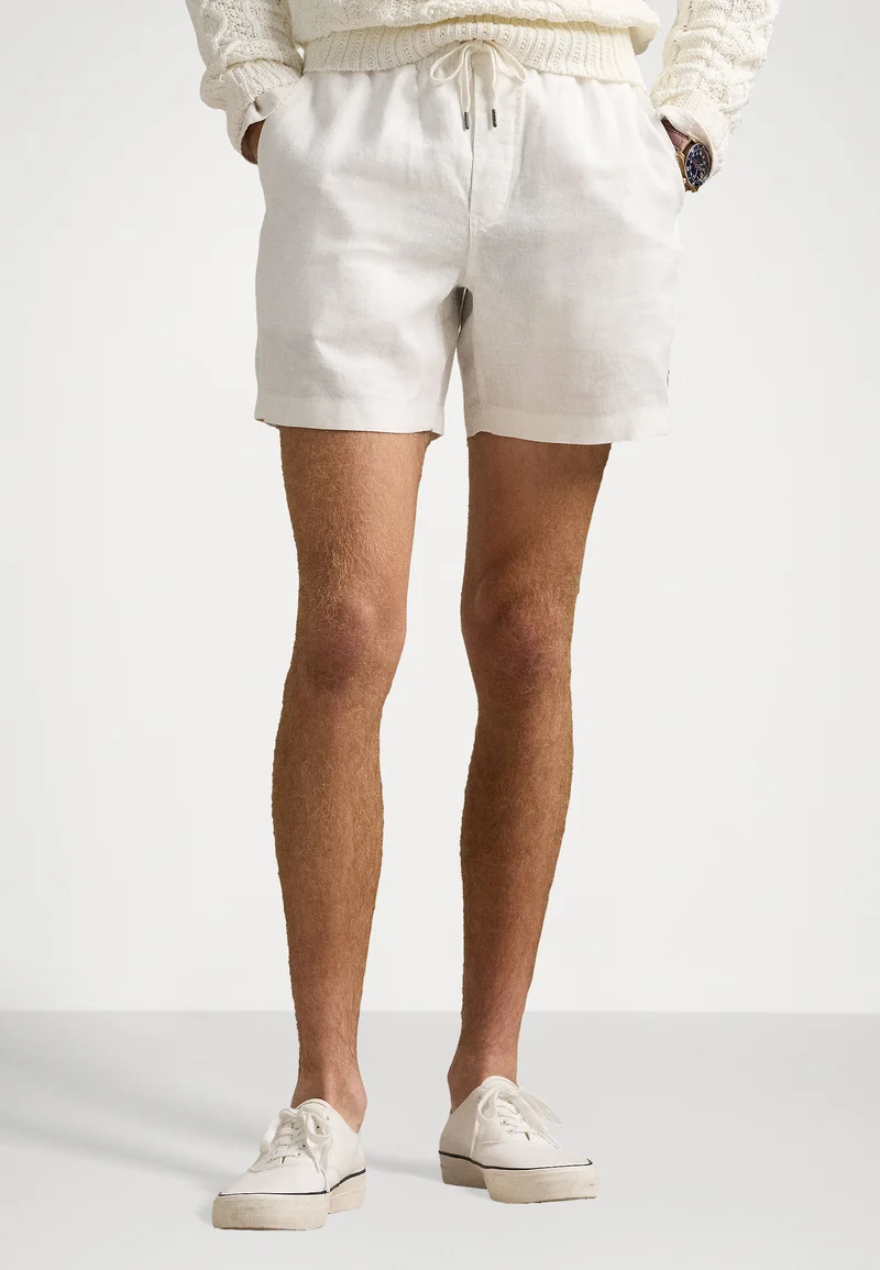 low price Polo Ralph Lauren POLO PREPSTER LINEN SHORT - Shorts deckwash white Clothing Casual Shorts