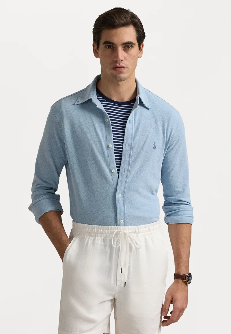 Fast Delivery Polo Ralph Lauren FEATHERWEIGHT MESH SHIRT - Shirt light indigo Clothing Shirts Casual Shirts
