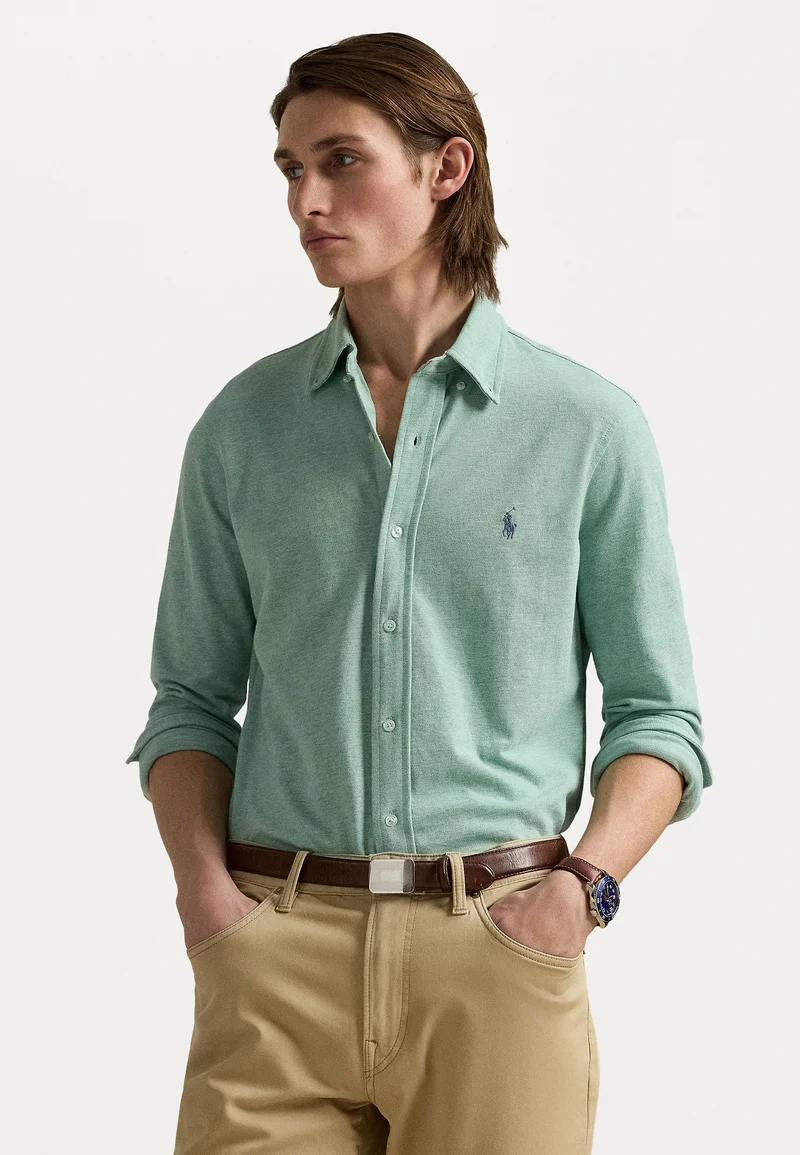 Wholesale online Polo Ralph Lauren FEATHERWEIGHT MESH SHIRT - Shirt celadon heather Clothing Shirts Casual Shirts
