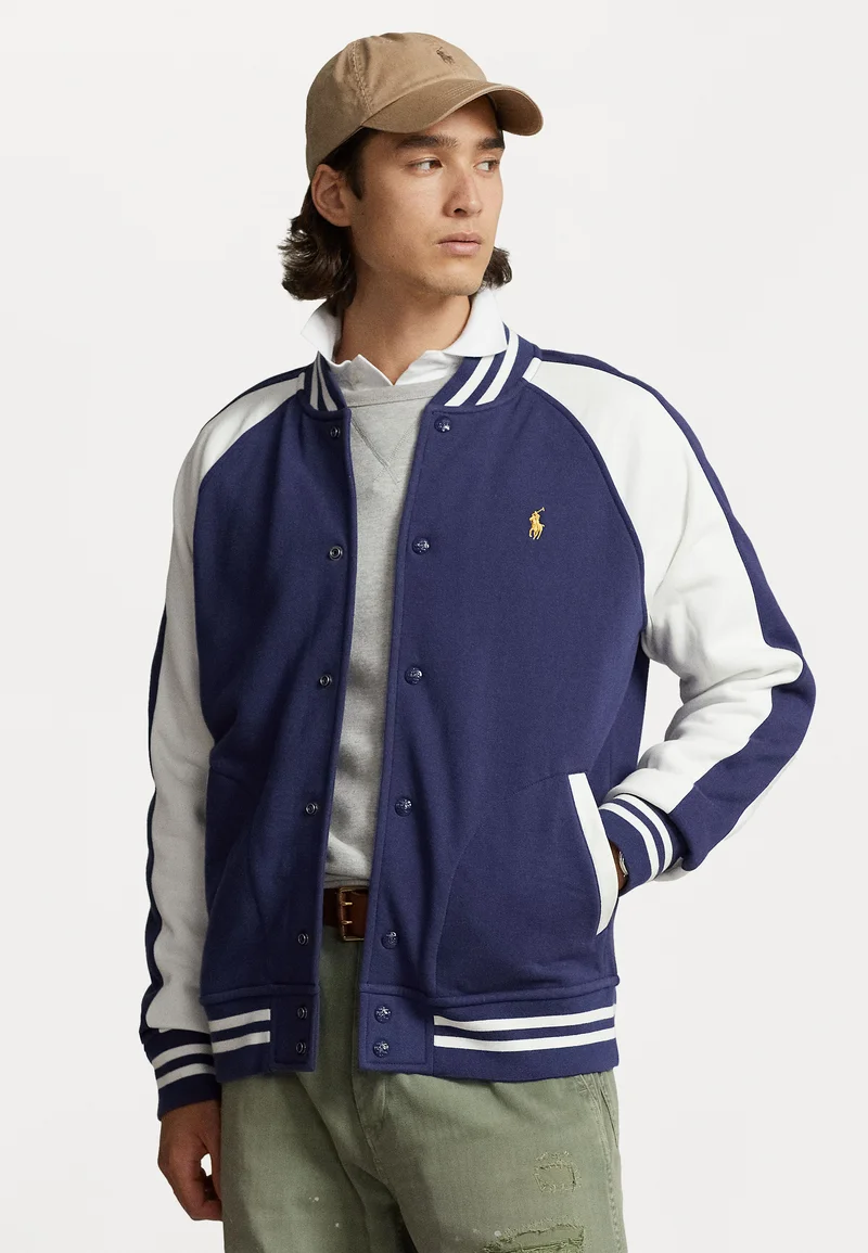 retail prices Polo Ralph Lauren LONG SLEEVE - Zip-up sweatshirt dark blue Clothing Sale Jackets Gilet Bomber Jackets