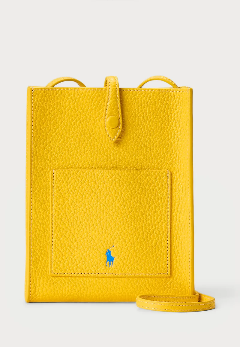 In Stock Polo Ralph Lauren POLO PLAY LEATHER POCKET CROSSBODY - Phone pouch canary yellow Accessories Lifestyle Electronics Cases & Covers