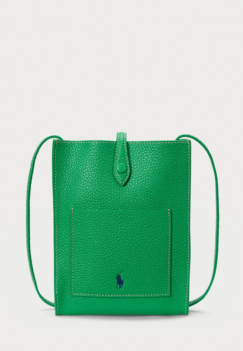 huge inventory Polo Ralph Lauren POLO PLAY LEATHER POCKET CROSSBODY - Phone pouch parrot Accessories Lifestyle Electronics Cases & Covers