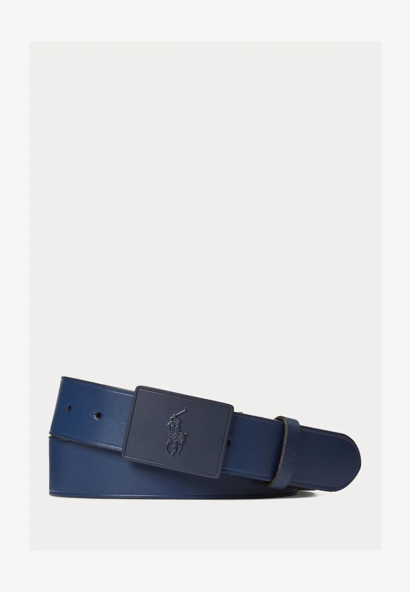 Outlet Store Polo Ralph Lauren PONY PLAQUE LEATHER BELT - Belt newport navy Accessories Belts Casual belts