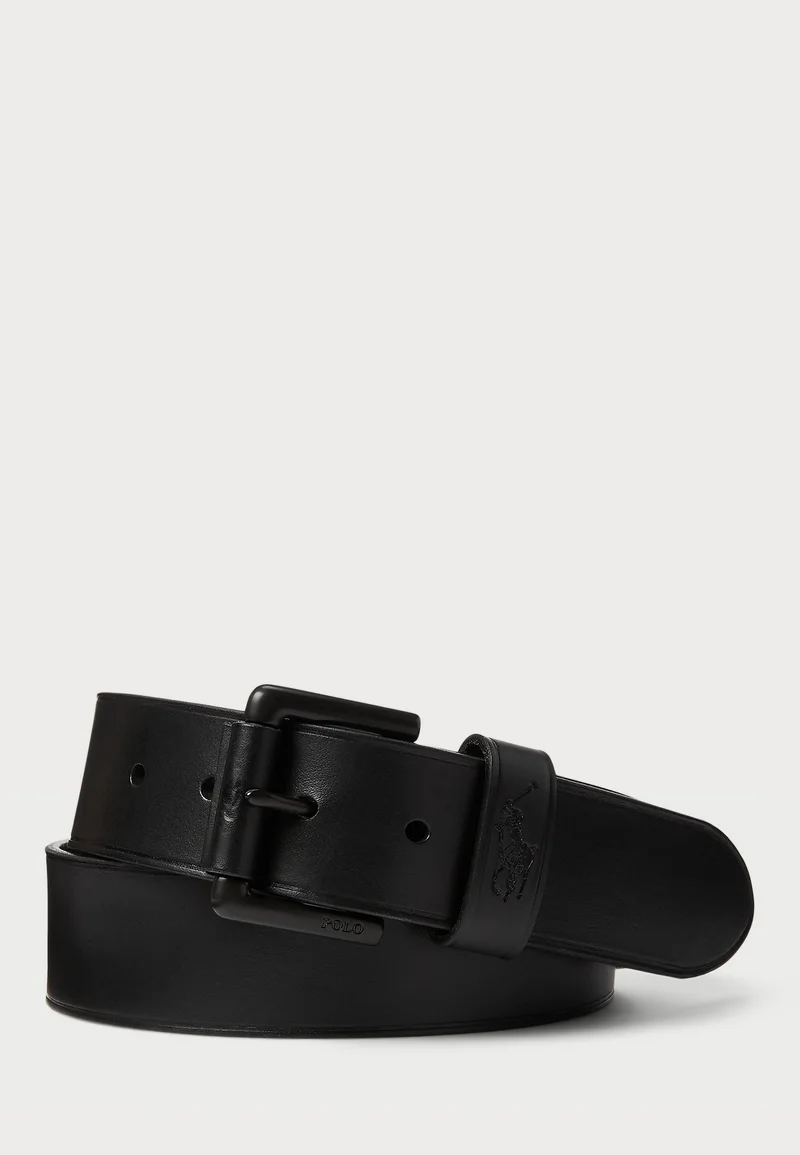 newest collection Polo Ralph Lauren SIGNATURE PONY LEATHER BELT - Belt black Accessories Belts Casual belts