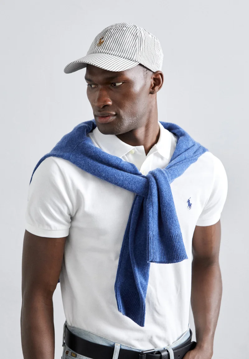 worldwide shipping Polo Ralph Lauren UNISEX - Cap new olive seersucker Accessories Hats & headscarves Caps