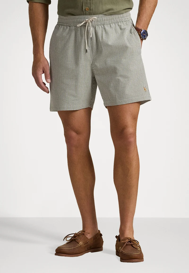 vast selection Polo Ralph Lauren TRAVELER CLASSIC SWIM TRUNK - Swimming shorts new olive seersucker Clothing Swimwear Swim trunks Briefs