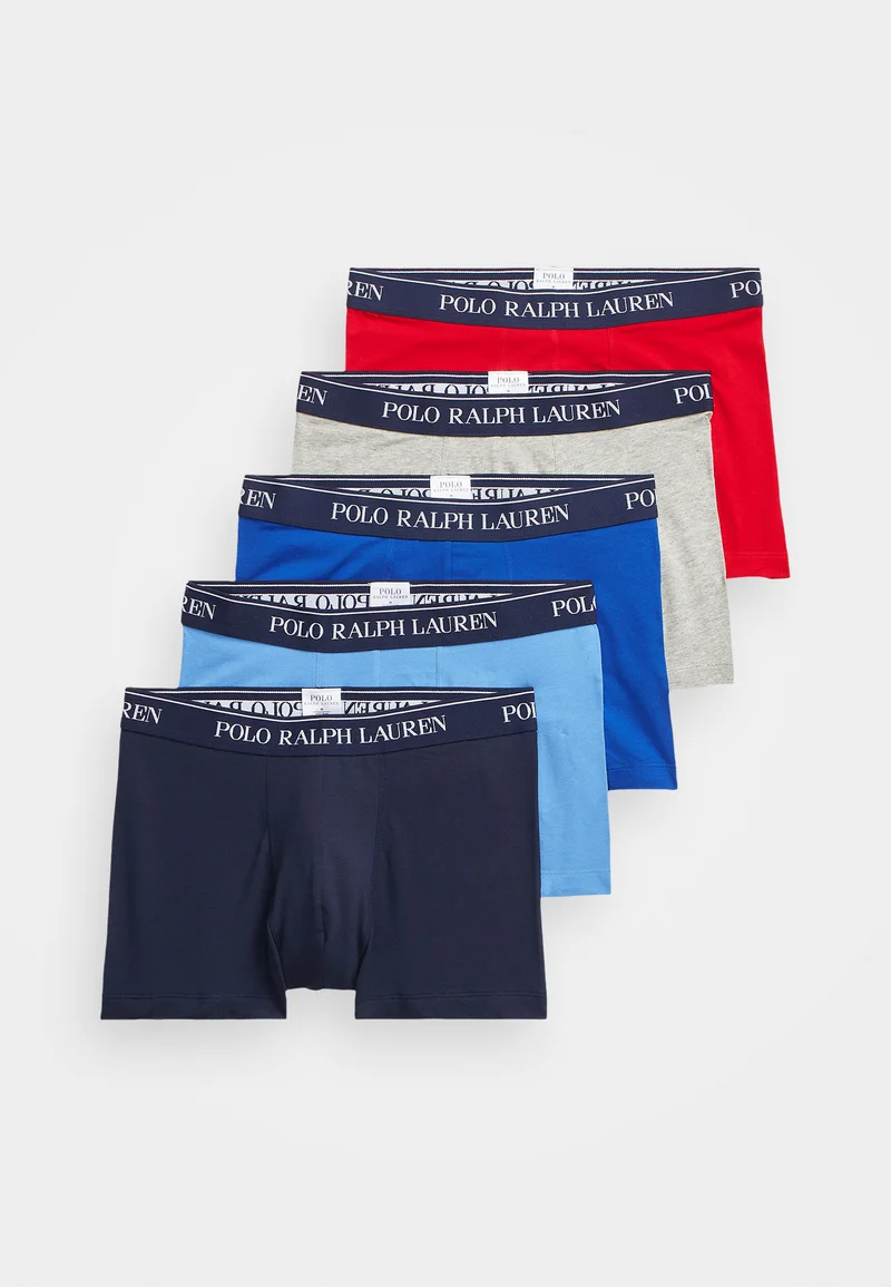 Outlet Factory Online Store Polo Ralph Lauren TRUNK 5 PACK - Pants red/grey/royal/blue/navy Clothing Underwear & Socks Underpants Boxer shorts