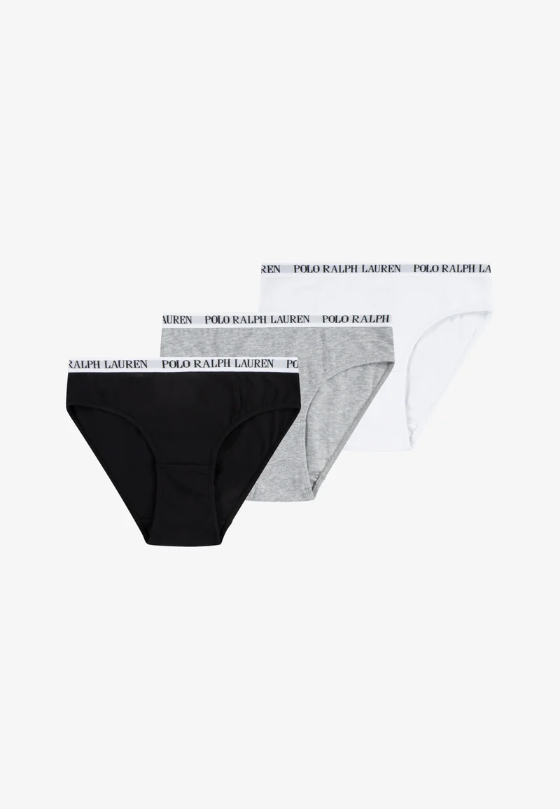 Online Store Polo Ralph Lauren SOLID 3 PACK  - Briefs white/black Clothing Underwear & Nightwear Underwear Bras & bustiers