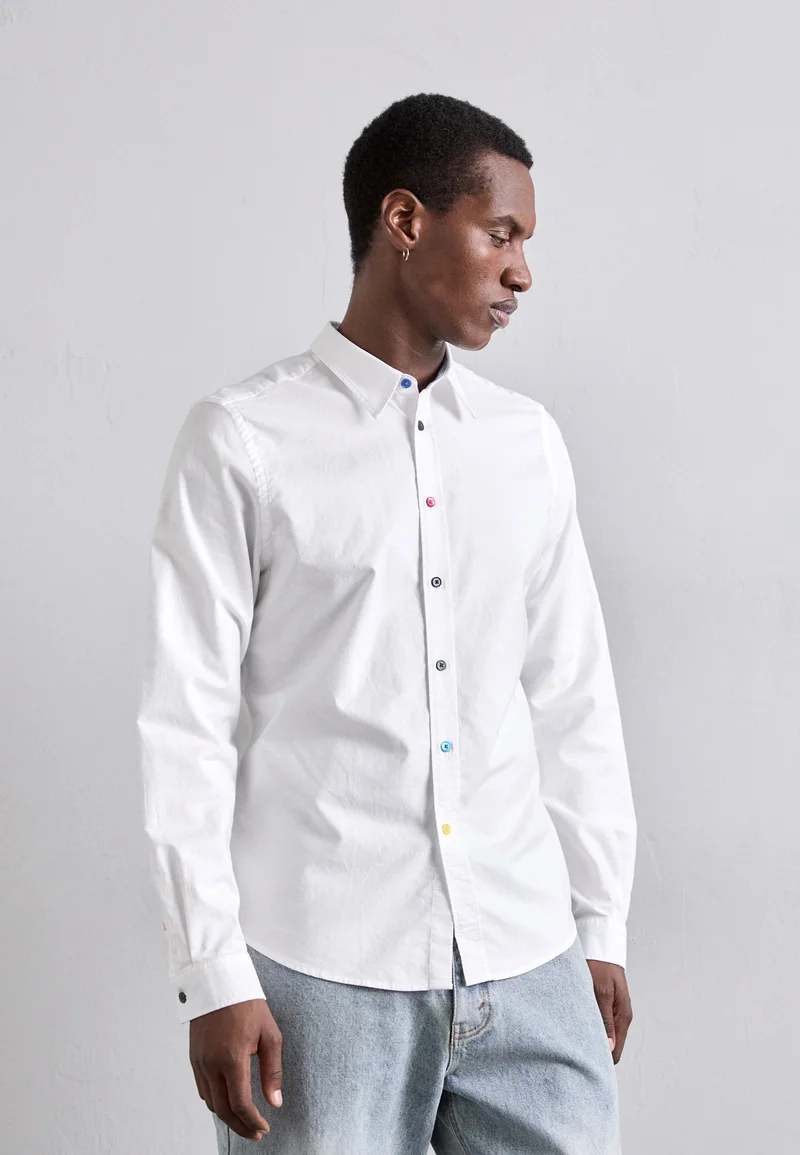 The Most Fashion Designs PS Paul Smith TAILORED FIT SHIRT BUTTONS - Shirt white Clothing Shirts Casual Shirts