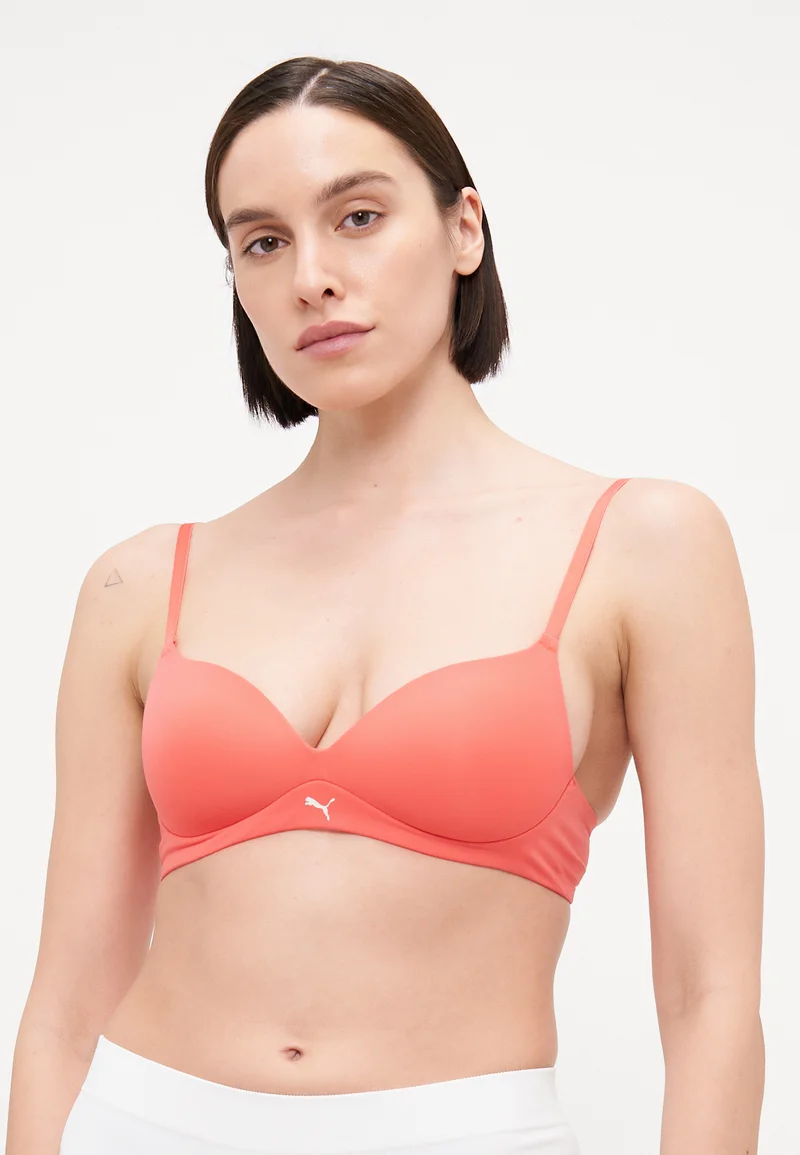 authentic quality Puma WOMEN SOFT PADDED BRA - T-shirt bra coral Streetwear Clothing Underwear Bottoms