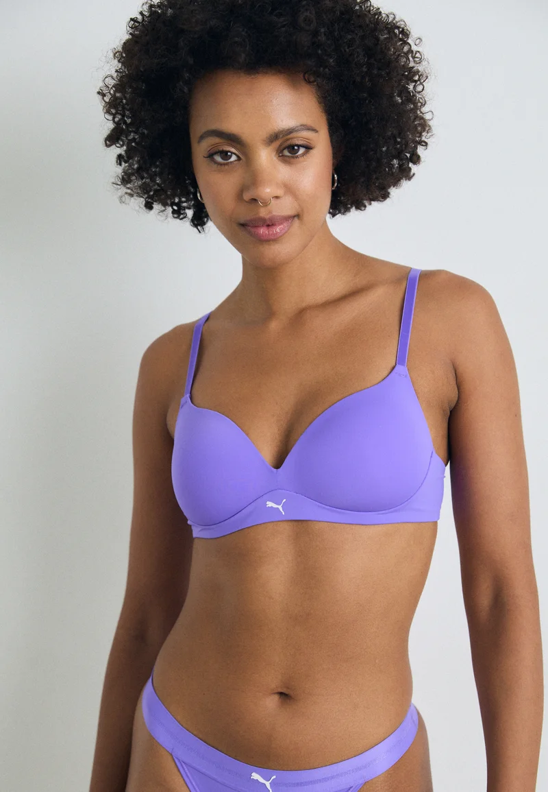 Official USA Stockists Puma WOMEN SOFT PADDED BRA - T-shirt bra astor purple Streetwear Sale Streetwear Clothing Socks Bras