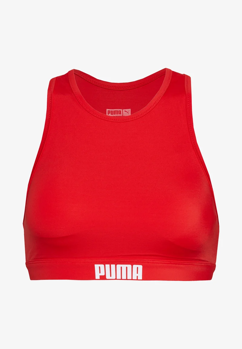 luxury lifestyle brand Puma SWIM WOMEN RACERBACK - Bikini top red Streetwear Clothing Swimwear Beach accessories Bikini tops