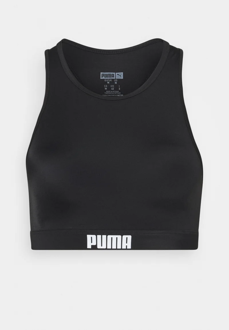 unique design Puma SWIM WOMEN RACERBACK - Bikini top black Streetwear Clothing Swimwear Beach accessories Bikini tops