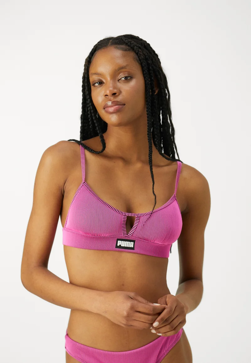 complete in specifications Puma SWIM WOMEN PEEK A BOO - Bikini top pink/black Clothing Swimwear Beach accessories Bikini tops