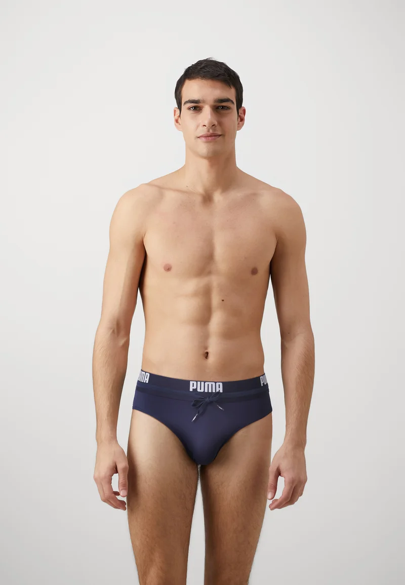 top brands Puma LOGO SWIM BRIEF - Swimming briefs navy Clothing Swimwear Swim trunks Briefs