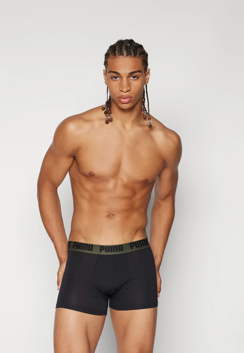 unique design Puma MEN EVERYDAY HERITAGE STRIPE 2 PACK - Pants forest night tonal Clothing Sale Underwear & Socks Bathrobes Boxer briefs