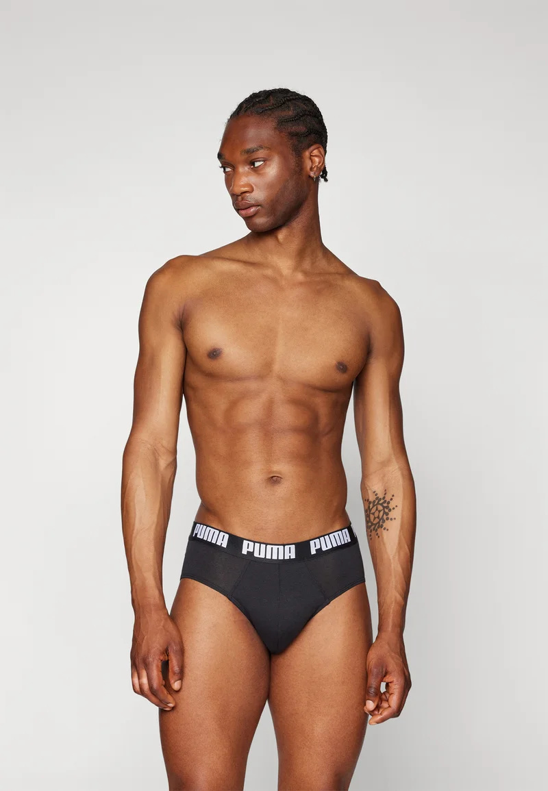 high quality guarantee Puma MEN EVERYDAY BRIEFS 2 PACK - Briefs white/black Streetwear Clothing Underwear & Socks Socks