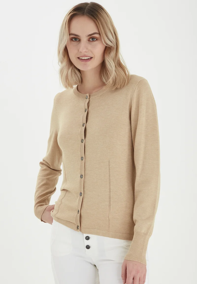 luxurious Collection PULZ PZSara - Cardigan irish cream melange Clothing Knitwear & Cardigans Cardigans