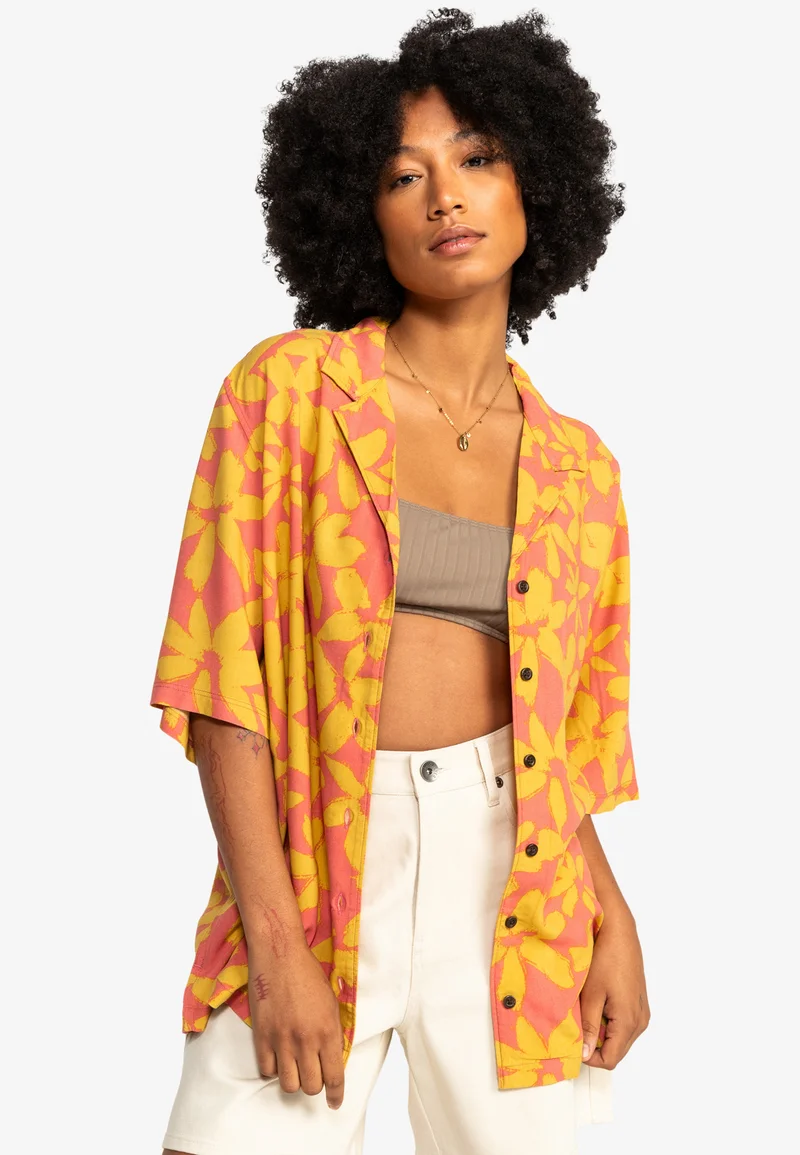 Online Retailer Quiksilver Button-down blouse - pink Streetwear Sale Streetwear Clothing Socks Blouses