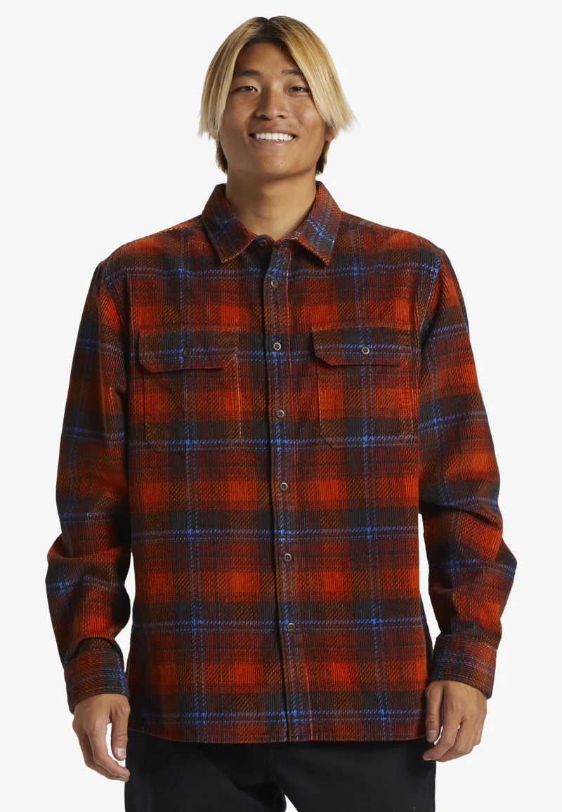 affordable price Quiksilver VENTURE - Shirt brown blue Clothing Sale Shirts Business Shirts