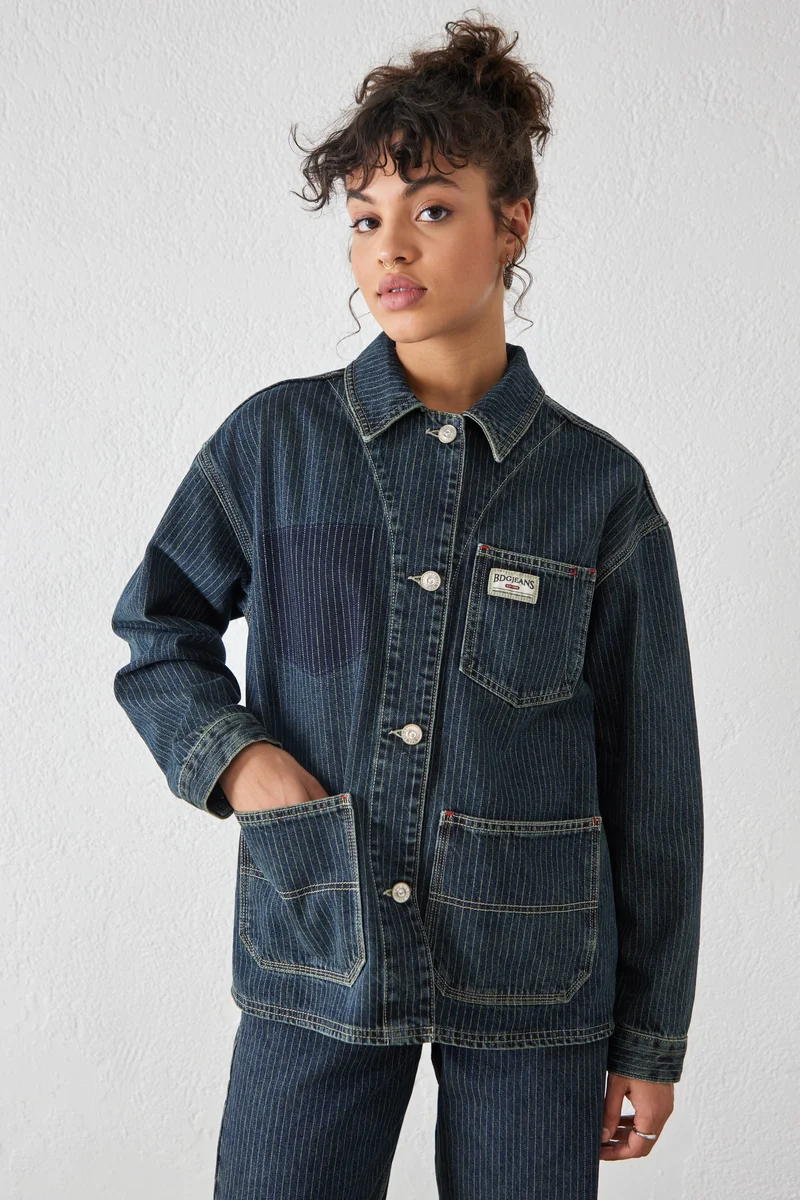 USA Discount Online Sale BDG Urban Outfitters RAILROAD JACKET - Denim jacket rinse denim Clothing Jackets & Blazers Bomber Jackets