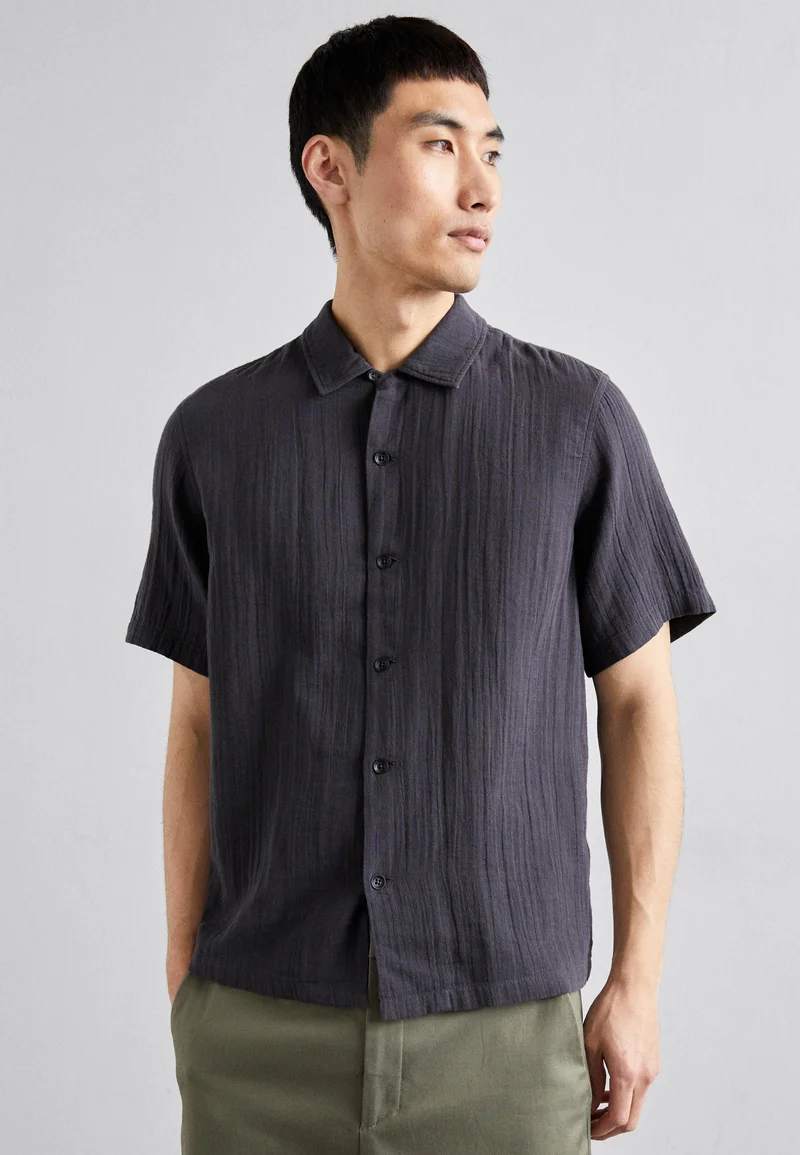utterly stylish rag & bone AVERY GAUZE - Shirt black Clothing Sale Shirts Business Shirts