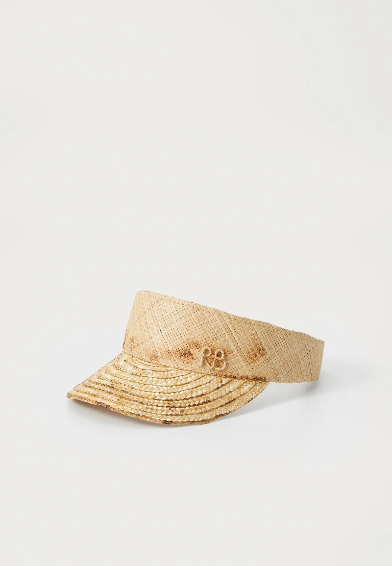 SAVE OFF RUSLAN BAGINSKIY WHEAT SPIKES EMBELLISHED SUNBURNT VISOR - Cap natural  Accessories Hats & headscarves Caps