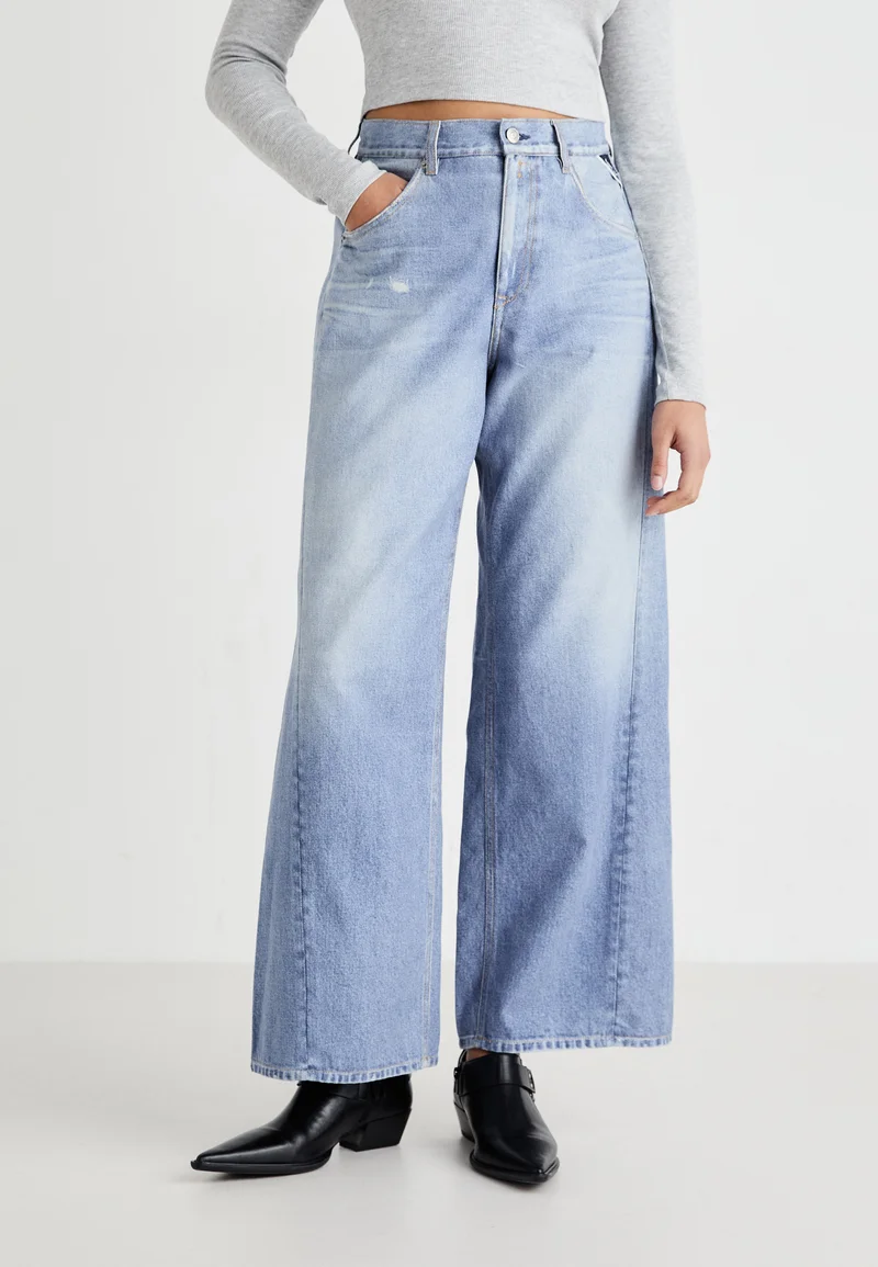 UK Factory Outlet Replay NARJA BAGGY - Flared Jeans light blue Clothing Bootcut & Flared