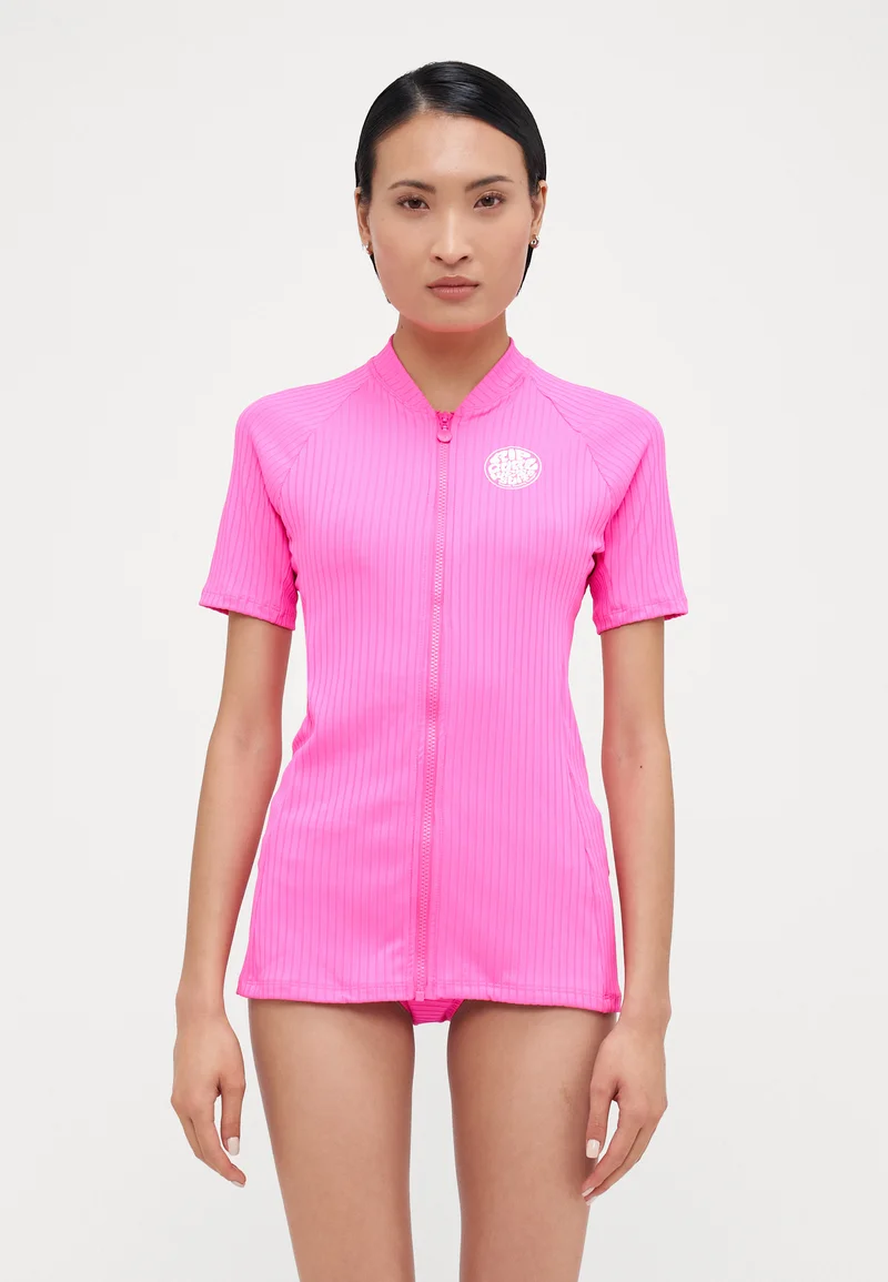 designer fashion Rip Curl PREMIUM SURF ZIP THRU - Bikini top hot pink Clothing Swimwear Bikinis Bikini sets
