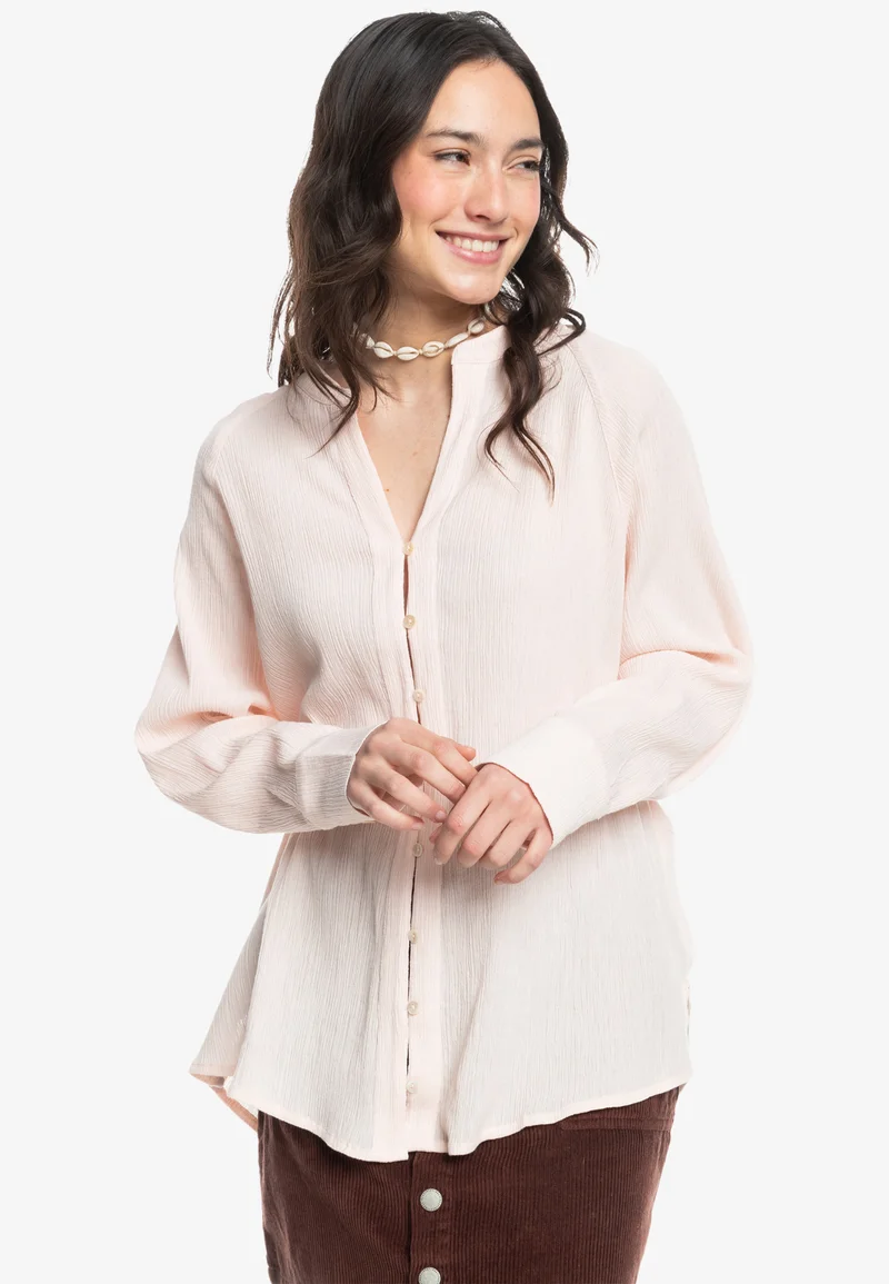 professional online store Roxy MORNING LANGARM - Button-down blouse orange Streetwear Sale Streetwear Clothing Socks Blouses