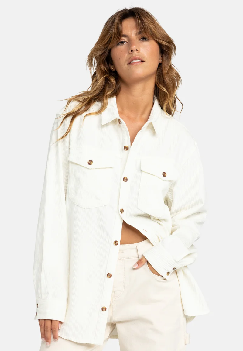 Outlet Store Roxy Button-down blouse - white Streetwear Sale Streetwear Clothing Socks Blouses