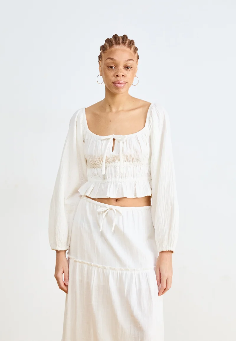 beautiful in colors Roxy SUMMER SKY - Blouse egret Streetwear Clothing Shirts & Blouses Blouses