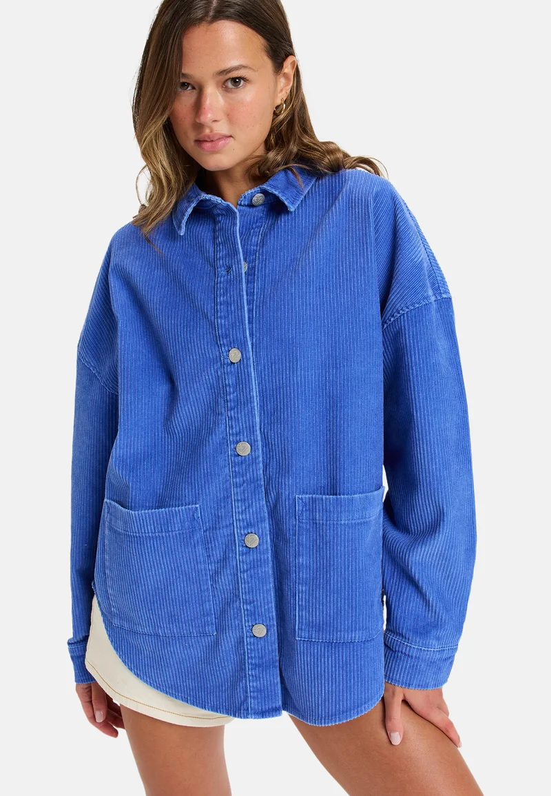 where can i buy Roxy KICK BACK WASHED - Button-down blouse blue Streetwear Clothing Shirts & Blouses Blouses