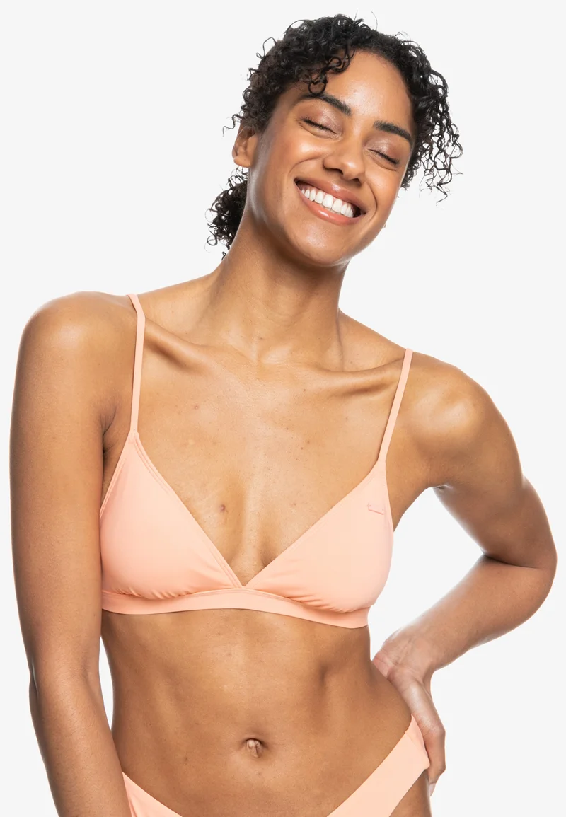 Official UK Stockists Roxy SD CLASSICS FIXED TRI - Bikini top papaya punch Streetwear Clothing Swimwear Beach accessories Bikini tops