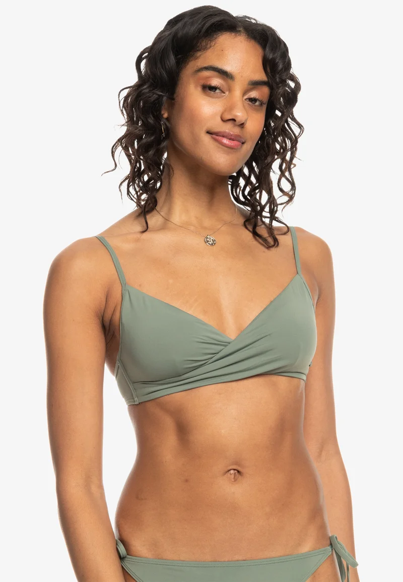 Sale USA Online Roxy BEACH CLASSICS WRAP - Bikini top agave green Streetwear Sale Streetwear Clothing Socks Bikinis