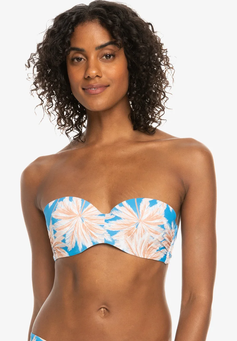 attractive price Roxy LOVE THE VIBE - Bikini top azure blue palm island Streetwear Sale Streetwear Clothing Socks Bikinis